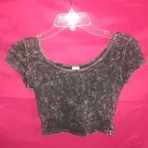 🔥BOSS SALE🔥 Acid Wash Crop Tee